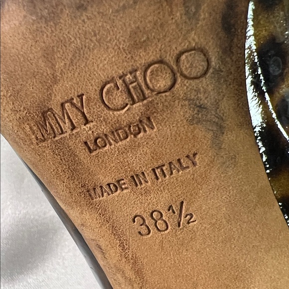 Jimmy Choo Brown Leopard Print Heels - Picture 6 of 9